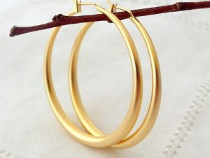 Gold hoop/huggies earrings - Dhanalakshmi Jewellers