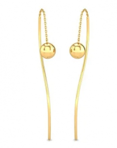 Light weight gold shop sui dhaga earrings