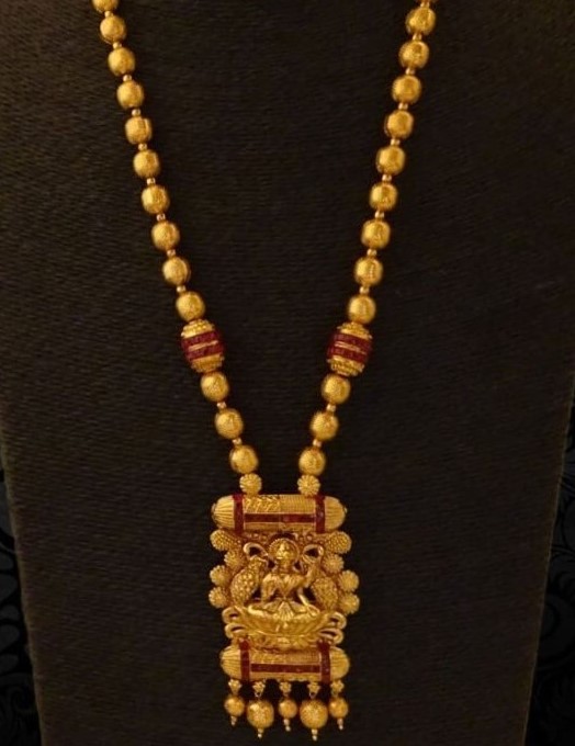 Lakshmi Pendant Temple Jewelry