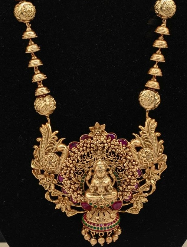 Lakshmi Pendant Temple Jewelry