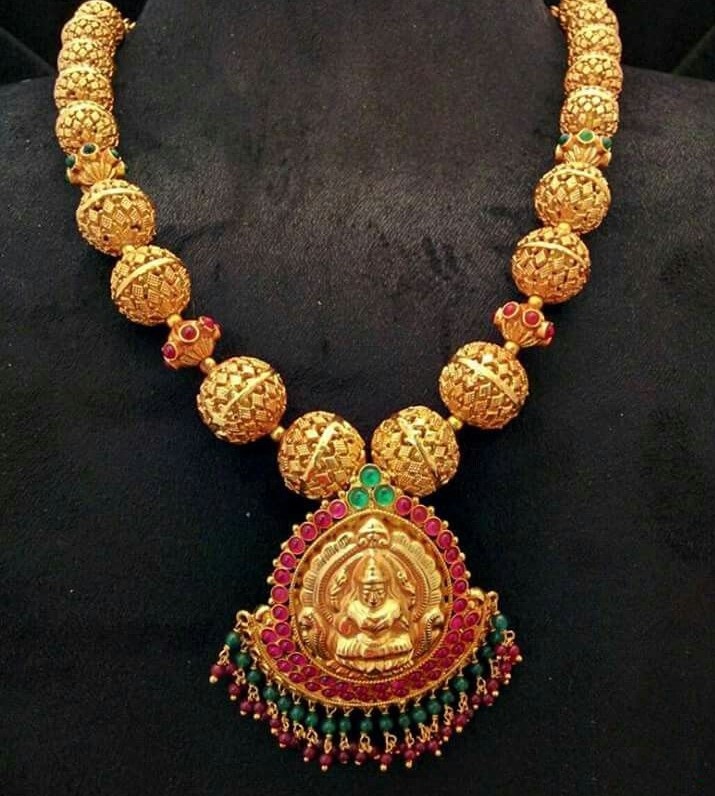 Lakshmi Pendant Temple Jewelry