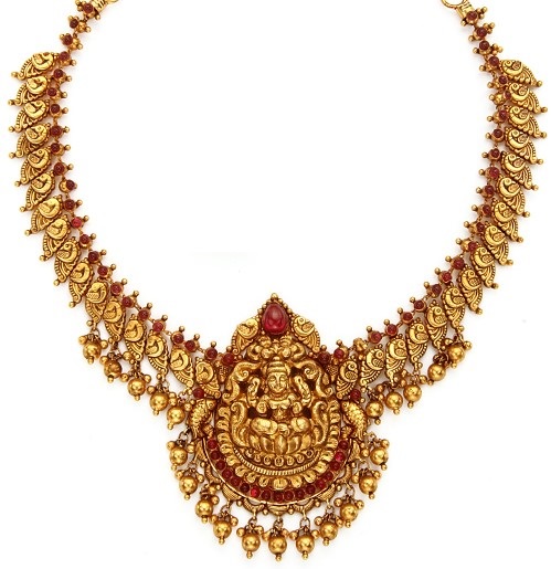 Lakshmi Pendant Temple Jewelry