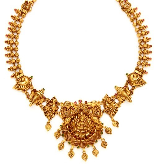 Lakshmi Pendant Temple Jewelry