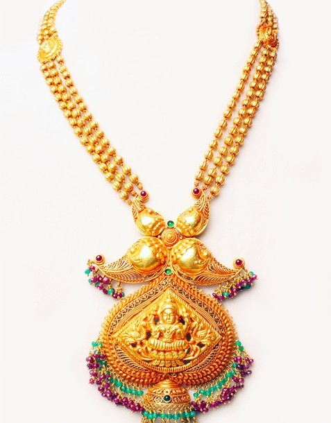 Lakshmi Pendant Temple Jewelry