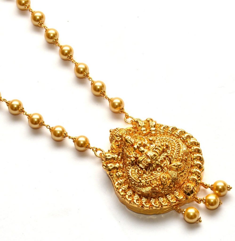 Lakshmi Pendant Temple Jewelry