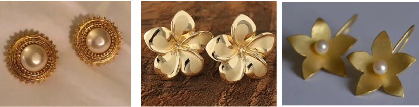 Buy One Gram Gold 3 Line Daily Wear Gold Earrings Designs-tiepthilienket.edu.vn