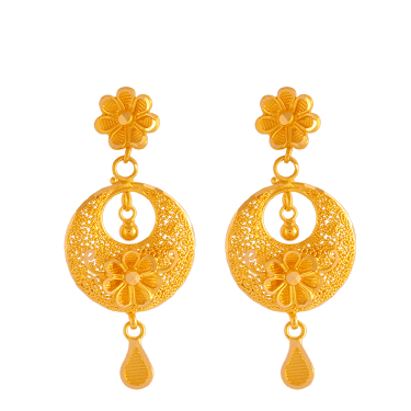 Gold Chandbali Earrings