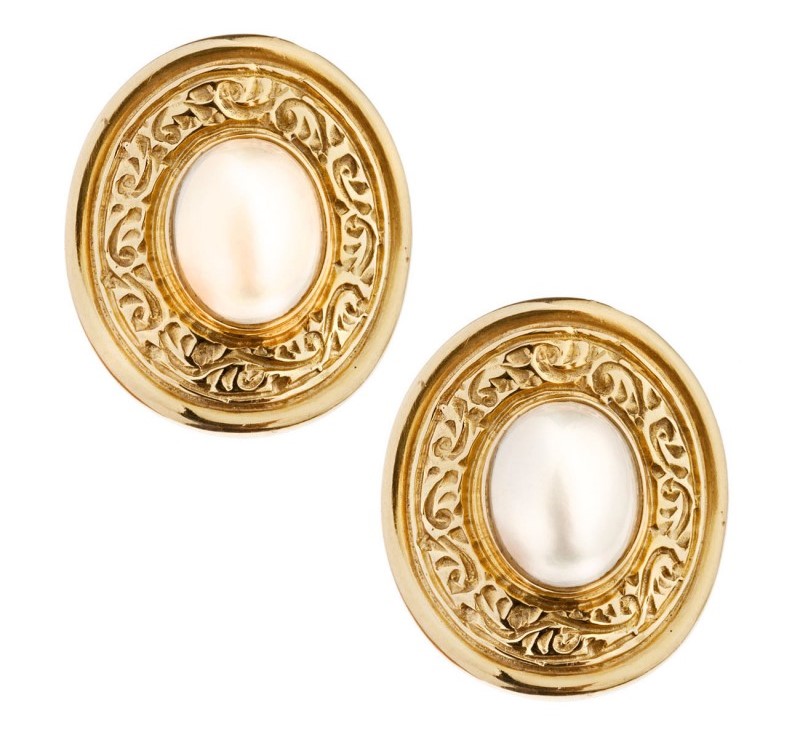 Big Gold Stud Earrings