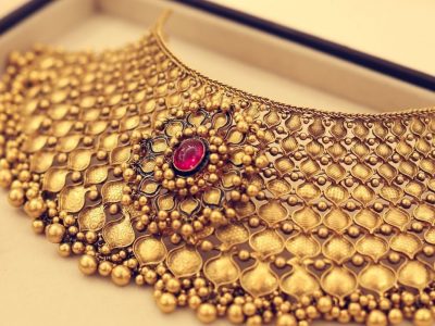 Gold 40 designs grams necklace 
