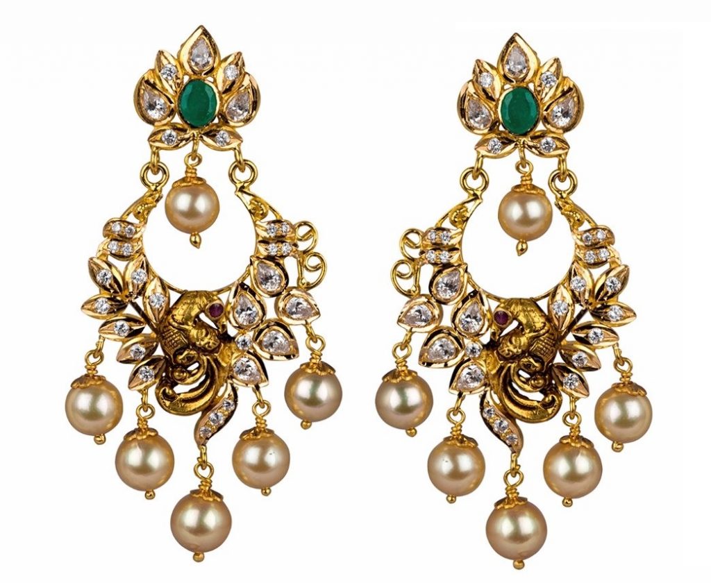 Gold Chandbali Earrings