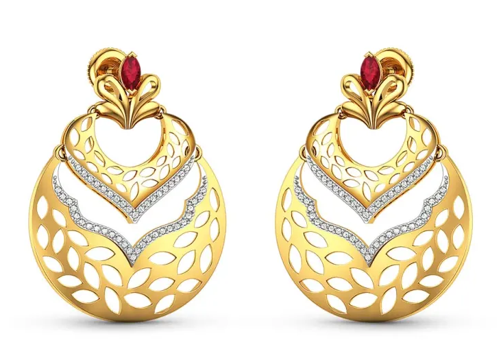 Gold Chandbali Earrings