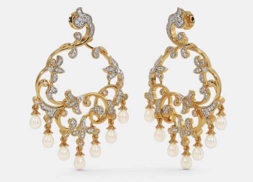 Gold Chandbali Earrings