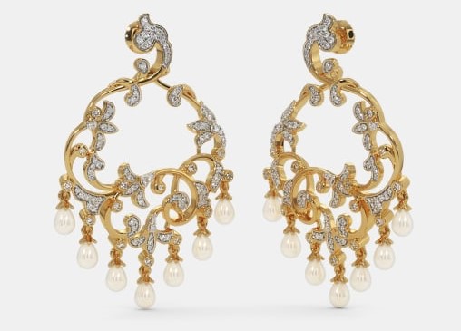 Gold Chandbali Earrings