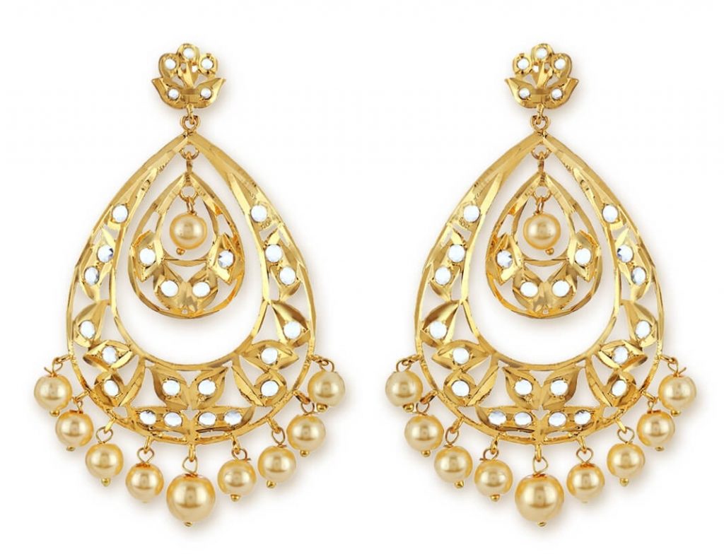 Gold Chandbali Earrings