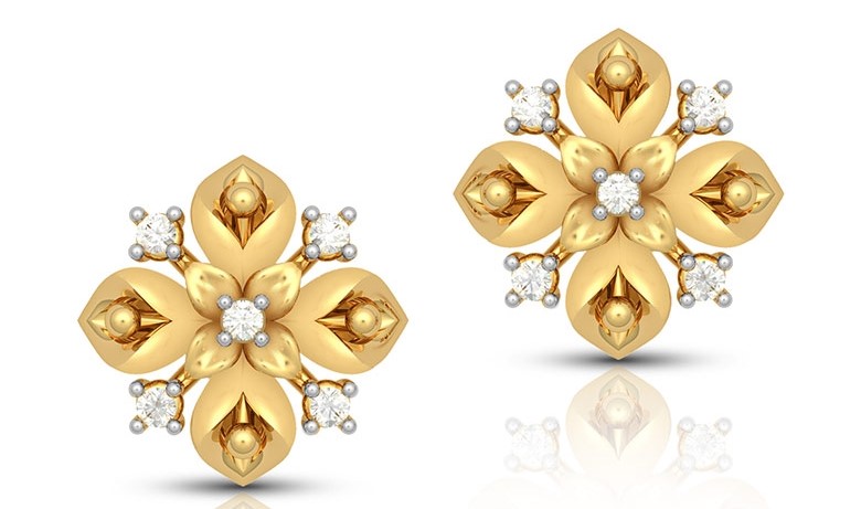 Gold Stud Earring