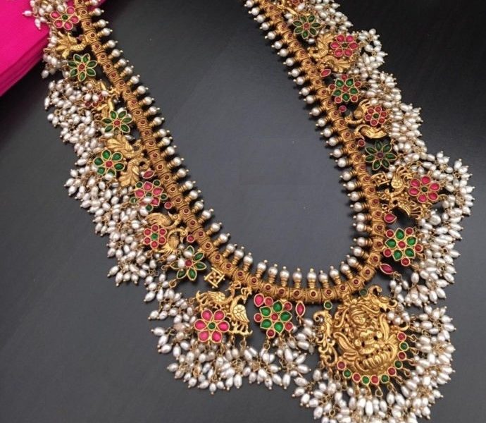 gold long necklace designs catalogue