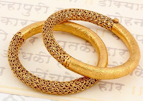 Hollow Gold Bangles