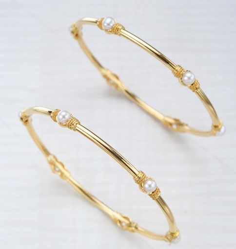 Light Weight Gold Bangles