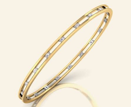 Light Weight Gold Bangles