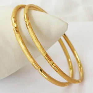 Light Weight Gold Bangles