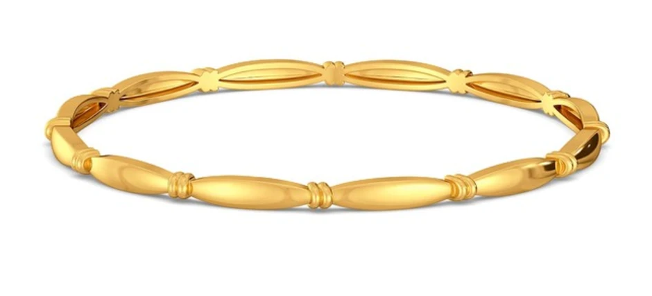 Light Weight Gold Bangles