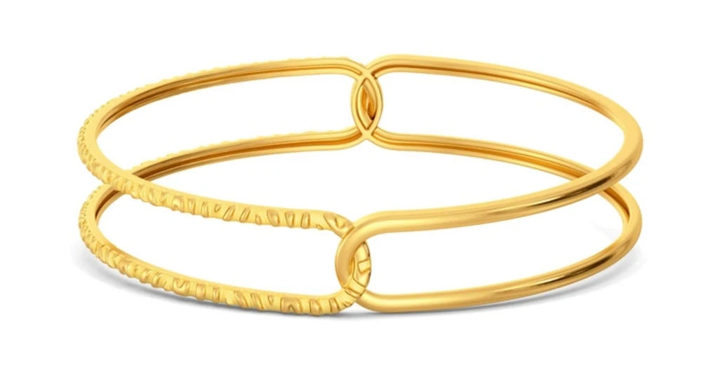 Light Weight Gold Bangles