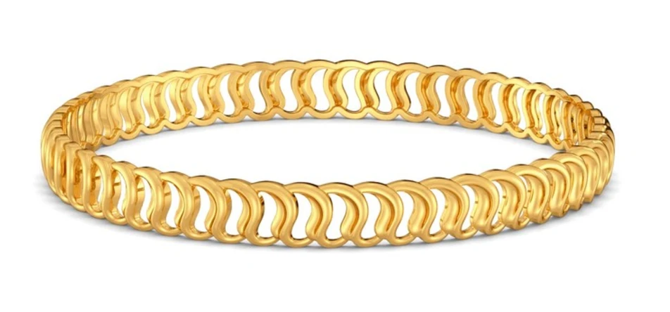 Light Weight Gold Bangles