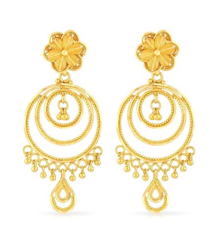 Gold Chandbali Earrings