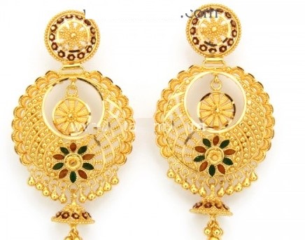 Gold Chandbali Earrings