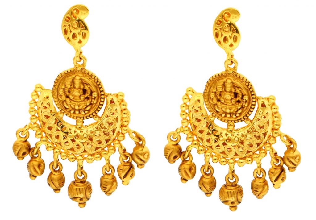 Gold Chandbali Earrings