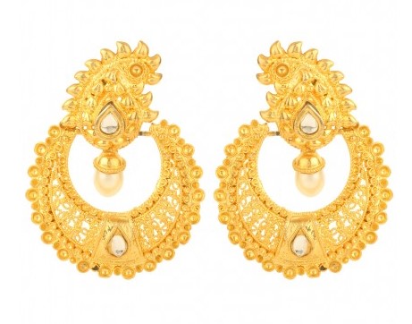 Gold Chandbali Earrings