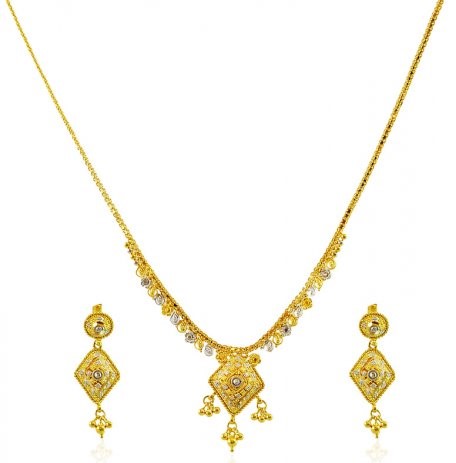 Light Weight Gold Necklace Set