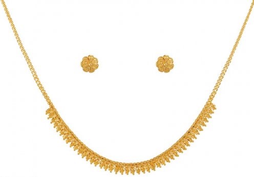 Light Weight Gold Necklace Set