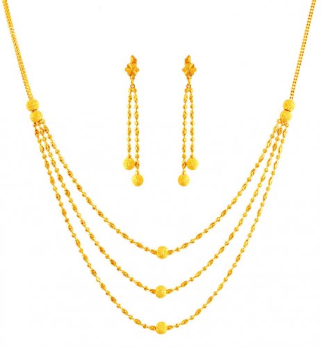 Light Weight Gold Necklace Set