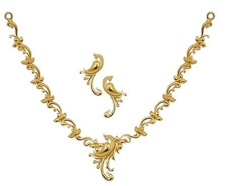 Light Weight Gold Necklace Set