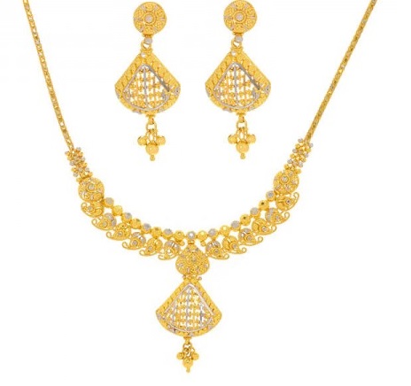 Light Weight Gold Necklace Set