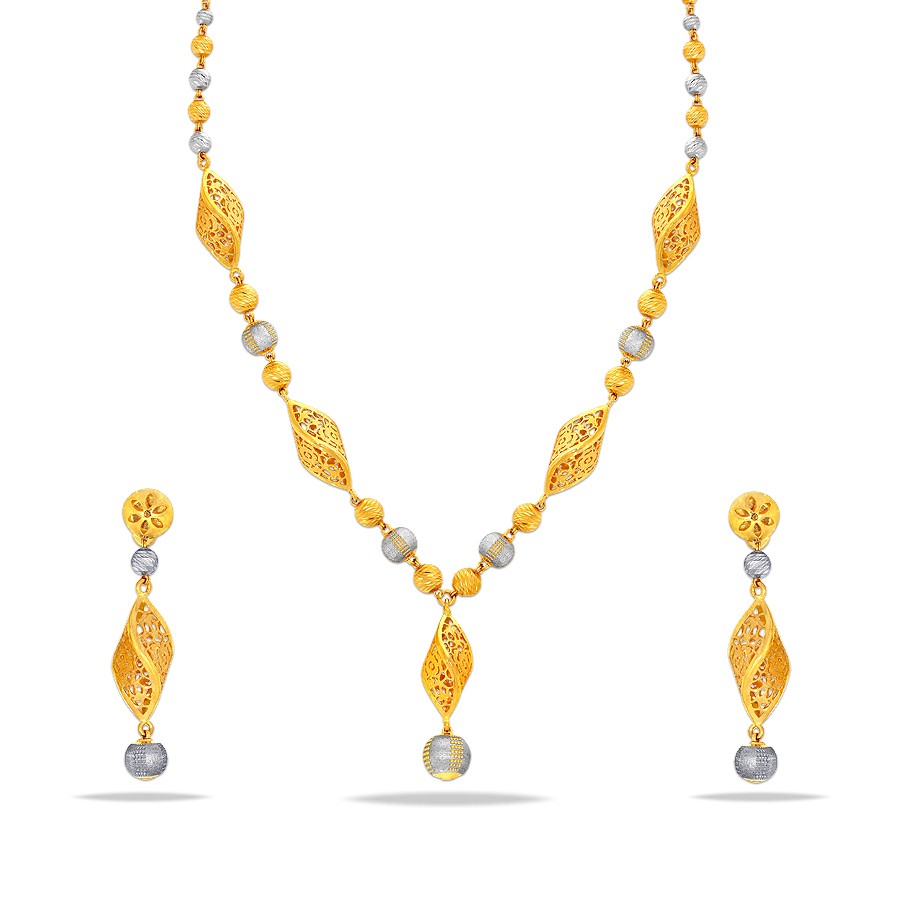 Light Weight Gold Necklace Set