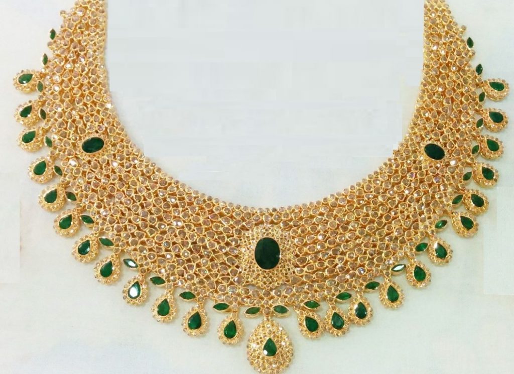 Uncut Diamond Jewellery Necklace Designs