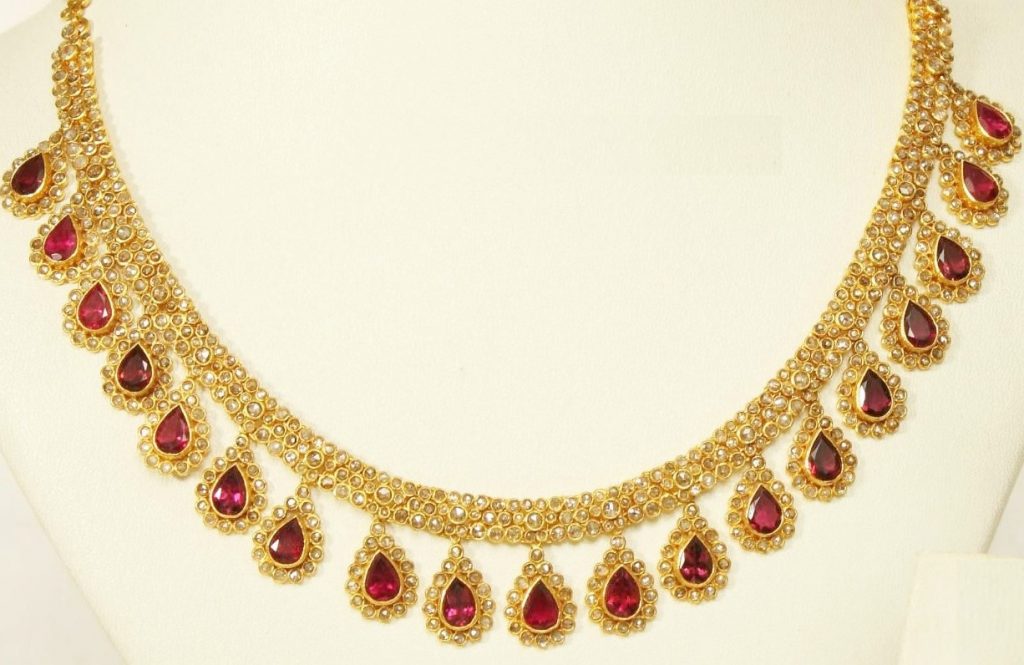 Uncut Diamond Jewellery Necklace Designs