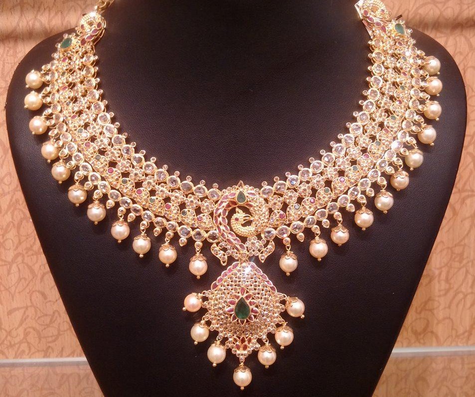 Uncut Diamond Jewellery Necklace Designs