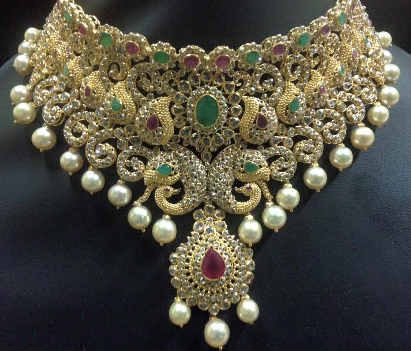 Uncut Diamond Jewellery Necklace Designs