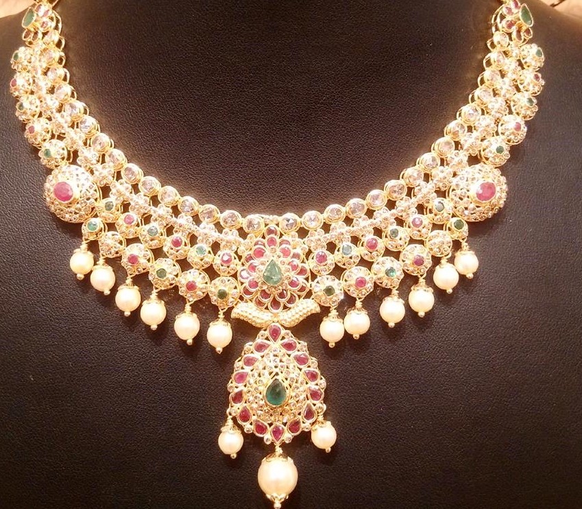 Uncut Diamond Jewellery Necklace Designs