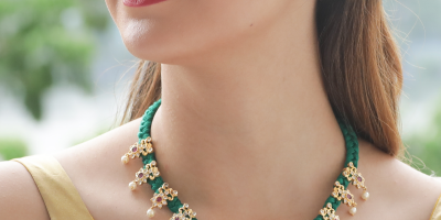 light weight gold necklace Dhanalakshmi Jewellers