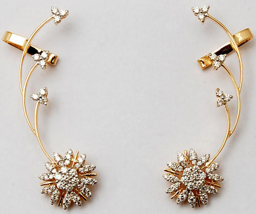 Gold Ear Cuff Earrings 