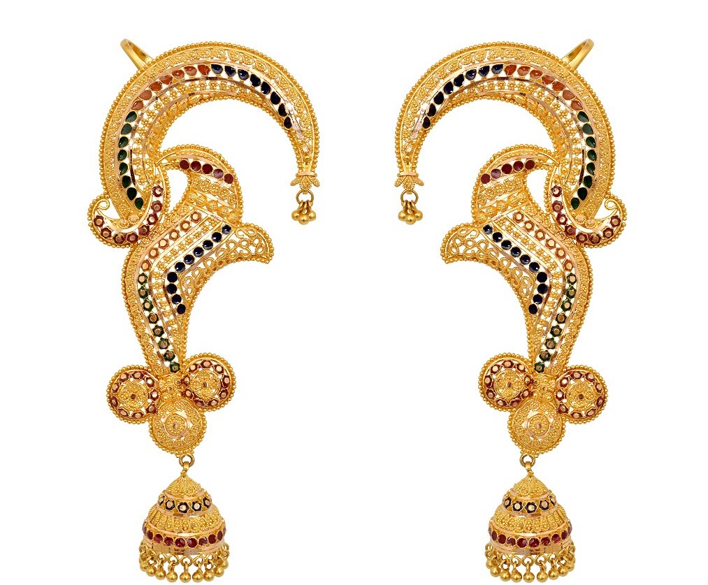 Gold Ear Cuff Earrings 