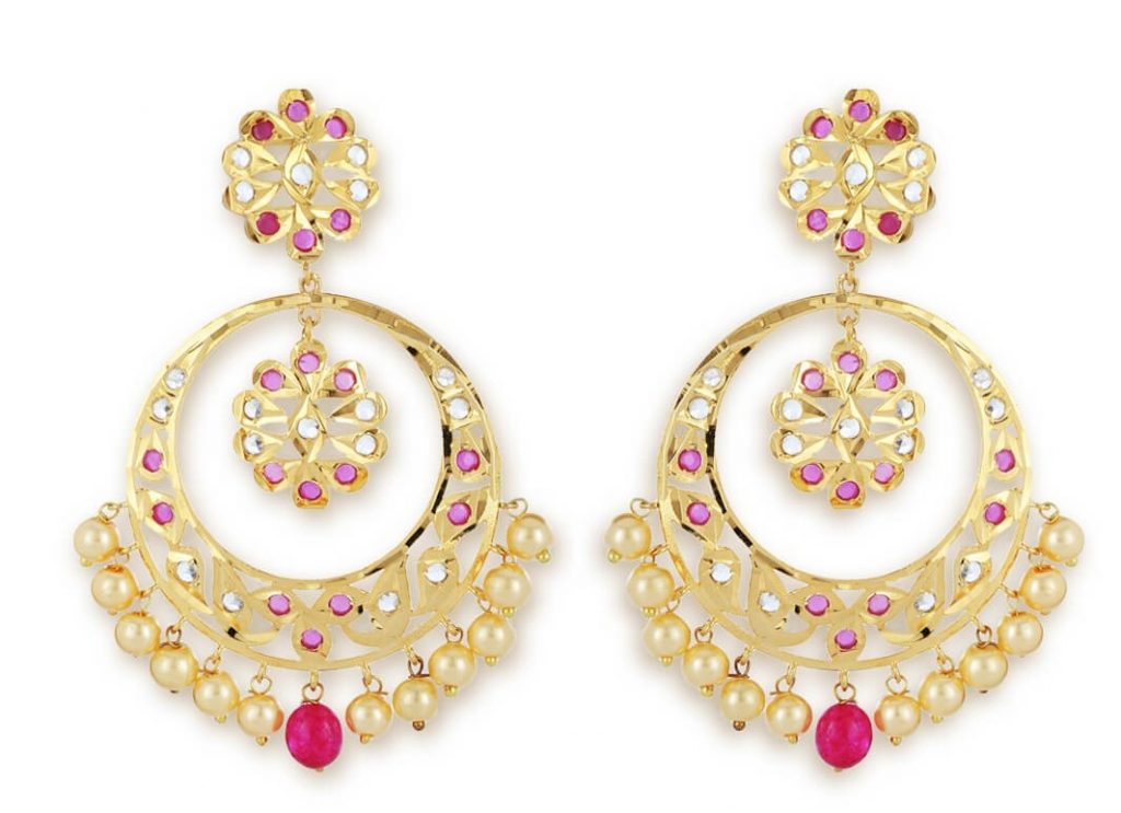 Gold Chandbali Earrings