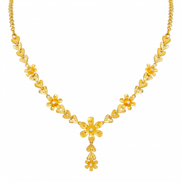 Simple gold necklace designs shop in 15 grams