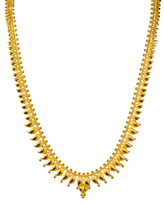 Gold Long Necklace Designs in 30 grams