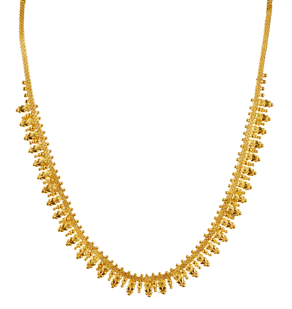 Gold Long Necklace Designs in 30 grams