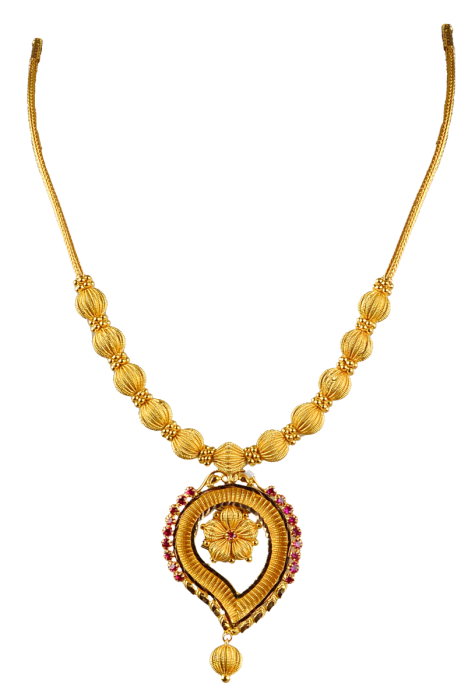 Gold Long Necklace Designs in 30 grams